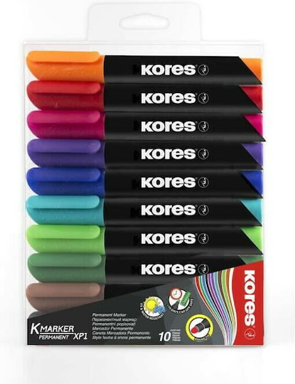 Kores Permanent Markers Multicolour 10pcs