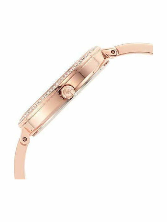 Michael Kors Jaryn Γυναικείο Ρολόι 36mm Μπαταρίας με Ροζ Χρυσό Μεταλλικό Μπρασελέ