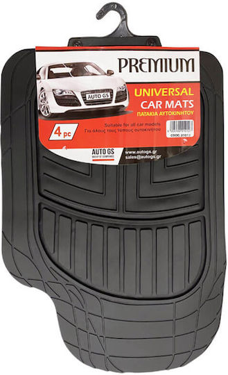 Auto Gs Σετ Μπροστινά και Πίσω Πατάκια Universal 4τμχ Μαύρα