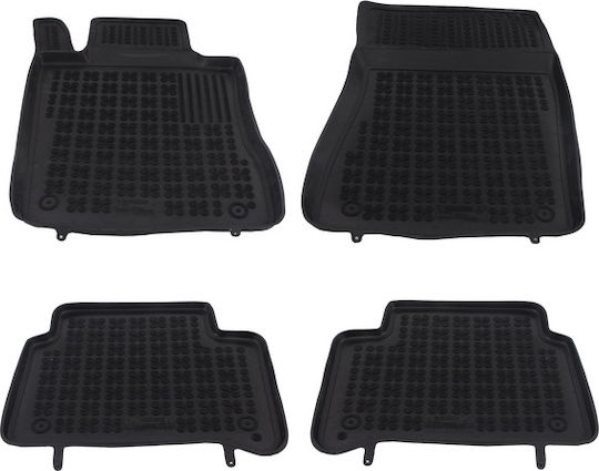 Rezaw Plast Set of Front and Rear Mats 4pcs Tray Type for Mercedes-Benz E Class 2002-2010 Black