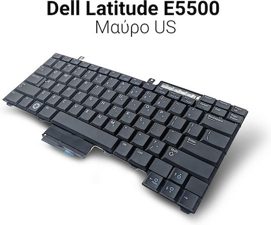 Dell Laptop Keyboard for Latitude E5500 without Frame and English (US) Layout in Black Colour K165
