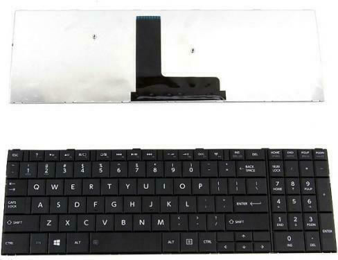 Toshiba Laptop Keyboard for Satellite C50-B with Frame and English (US) Layout in Black Colour