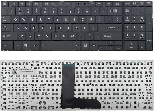 Toshiba Laptop Keyboard for Satellite C50-B with Frame and English (US) Layout in Black Colour