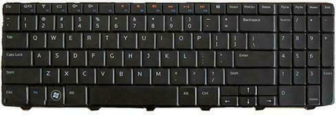 Laptop Keyboard for Inspiron 15R N5010/M5010 without Frame and English (US) Layout in Black Color KEY-009