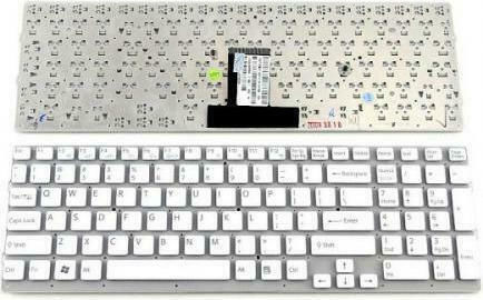 Sony Πληκτρολόγιο Laptop για Vaio VPC-EB VPCEB1A4E VPCEB3l1E/T PCG-7131L PCG-71211M με Πλαίσιο και Διάταξη Αγγλικά (US) σε Λευκό χρώμα