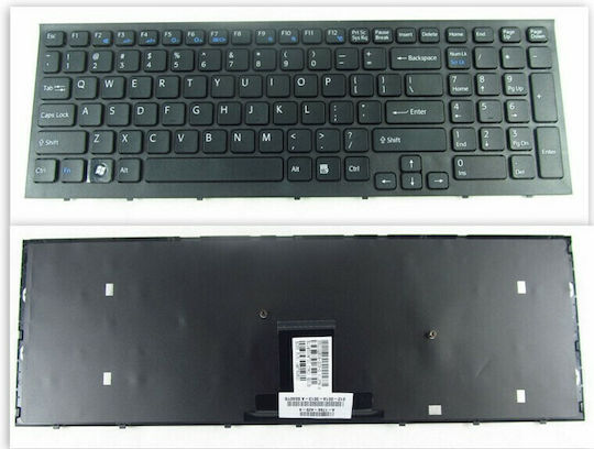 Sony Πληκτρολόγιο Laptop για Vaio VPC-EB VPCEB1A4E VPCEB3l1E/T PCG-7131L PCG-71211M με Πλαίσιο και Διάταξη Αγγλικά (US) σε Λευκό χρώμα