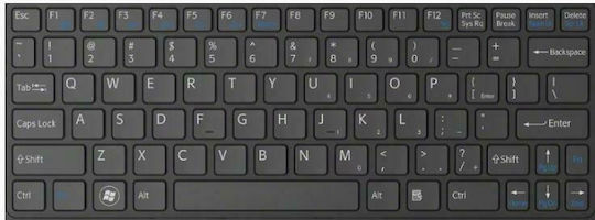 Πληκτρολόγιο Laptop για VAIO SVE Series χωρίς Πλαίσιο και Διάταξη Αγγλικά (US) σε Μαύρο χρώμα KEY-042