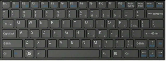 Πληκτρολόγιο Laptop για VAIO SVE Series χωρίς Πλαίσιο και Διάταξη Αγγλικά (US) σε Μαύρο χρώμα KEY-042