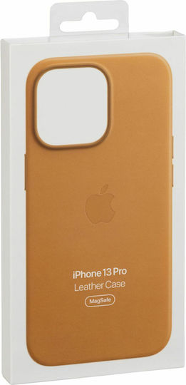 Apple Back Cover Leather Golden Brown (iPhone 13 Pro)