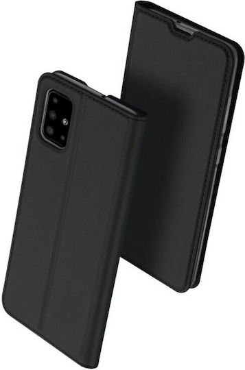Dux Ducis Skin Pro Buchen Sie Synthetisches Leder Schwarz (Galaxy A41)