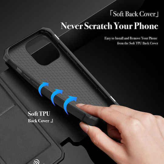 Dux Ducis Skin Pro Book Δερματίνης / Πλαστικό Μαύρο (iPhone 13 Pro Max)
