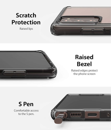Ringke Fusion Back Cover Plastic 1.2mm with Strap Black (Galaxy Note 20)