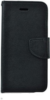 Fancy Synthetic Leather Wallet Black (Galaxy A21s)