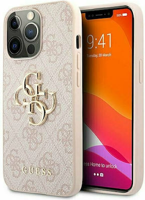 Guess 4G Metal Logo Задна корица Синтетичен Розов (iPhone 13 Pro Max) GUHCP13X4GMGPI