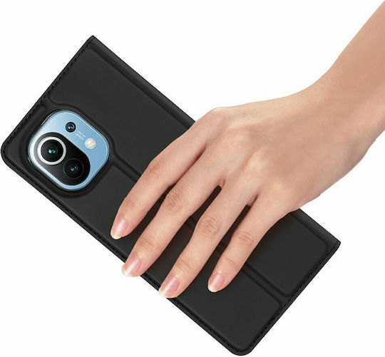 Dux Ducis Skin Pro Книга Изкуствена кожа Черен (Xiaomi Mi 11)