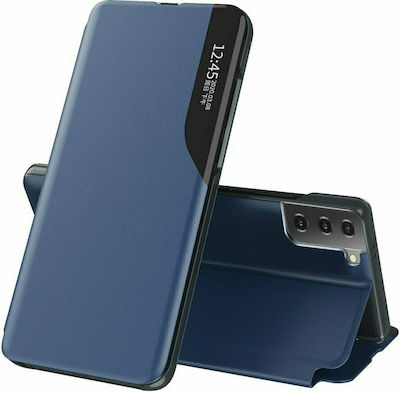 Hurtel Eco Leather View Synthetic Leather / Plastic Book Blue (Galaxy S21+ 5G)