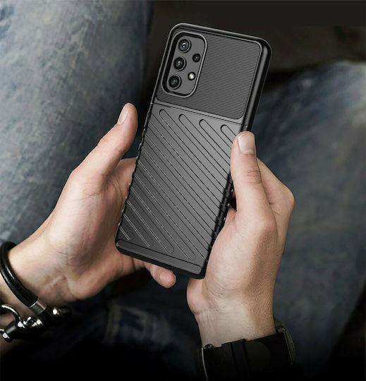 Hurtel Thunder Back Cover Σιλικόνης Μαύρο (Galaxy A32 4G)