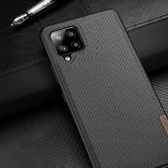 Dux Ducis Fino Umschlag Rückseite Silikon / Stoff Schwarz (Galaxy A42)