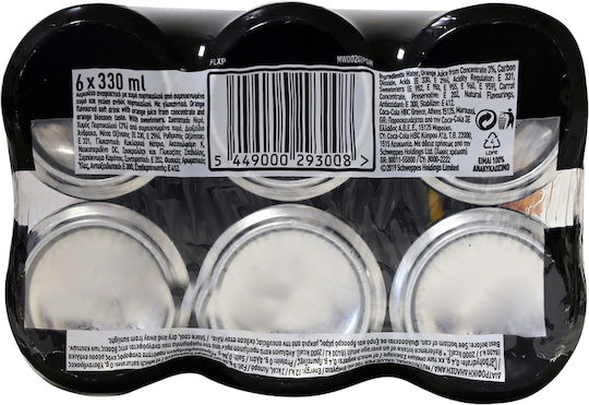 Schweppes Soda Floare de portocal cu carbonatare, fără zahăr în Cutie 6x330ml