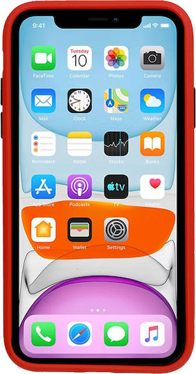 Vennus Color Button Back Cover Silicon Roșu (iPhone 11 Pro)