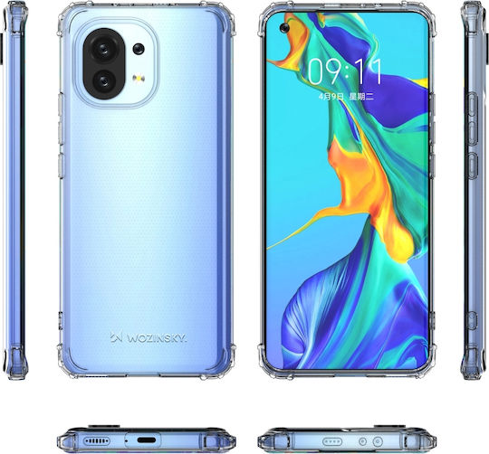 Wozinsky Anti Shock Durable Back Cover Σιλικόνης Σετ με Τζαμάκι Διάφανο (Xiaomi Mi 11)