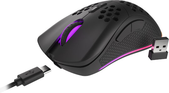 Genesis Zircon 550 Ασύρματο RGB Gaming Ποντίκι 8000 DPI Μαύρο