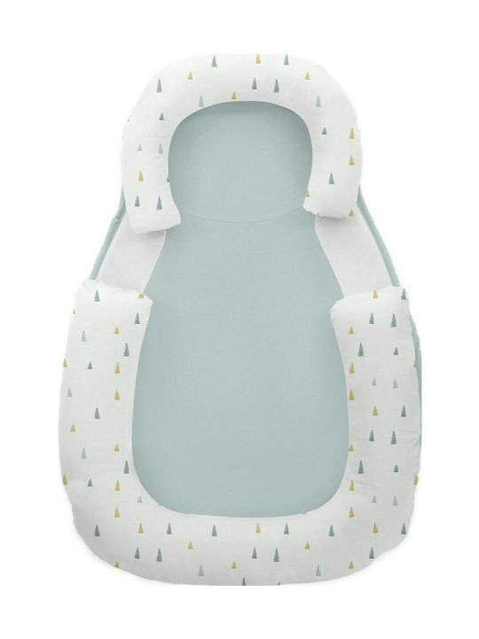 Kikka Boo Βρεφικό Μαξιλάρι Φωλιά Memory Foam Anti-Rollover Positioner Triangles Πράσινο 60x40εκ.