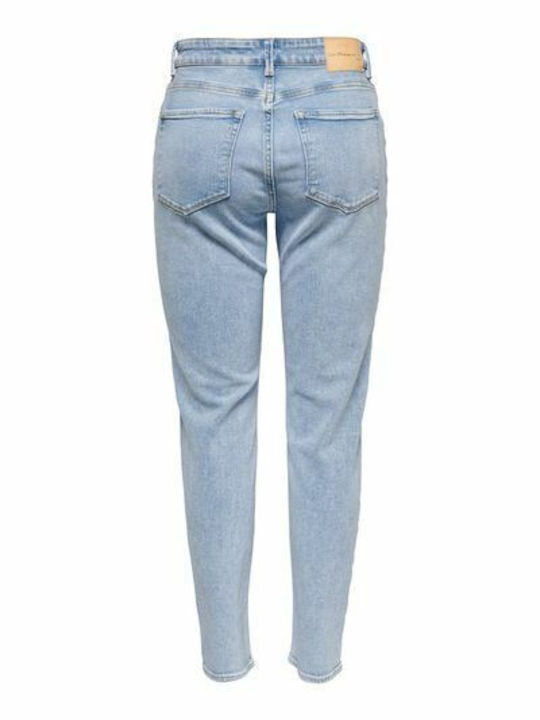 Emily High Waist Women's Jean Trousers in Regular Fit Light Blue Denim