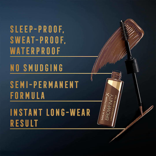 Max Factor Browfinity Longwear Mascara for Eyebrows 001 Soft Brown