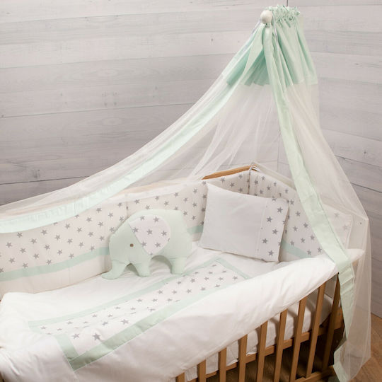 abo Baby Crib Bedding Set Elephant 9pcs Green