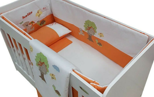 Beboulino Baby Crib Bedding Set Treehouse 9pcs Orange