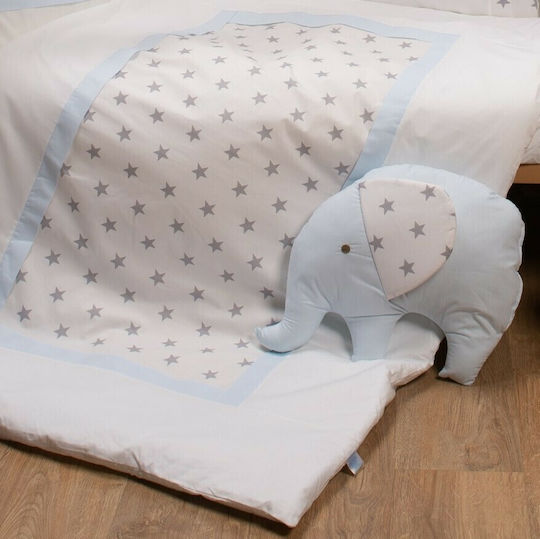 abo Set Für Krippe Elephant Blau 9Stück