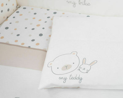 Kikka Boo Baby Crib Bedding Set My Teddy 6pcs Beige