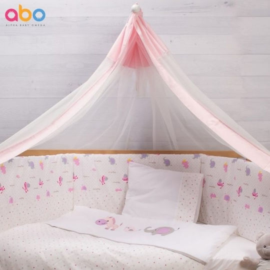 abo Σετ Κούνιας Animals Ροζ 9τμχ