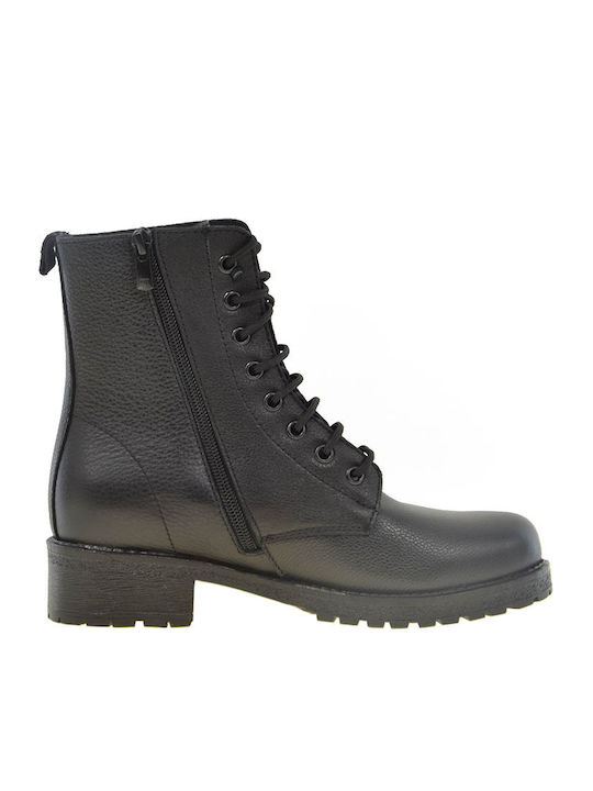 Leather Women's Ankle Boots Black