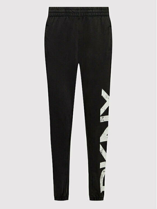 Pantaloni de trening pentru femei cu elastic Negru