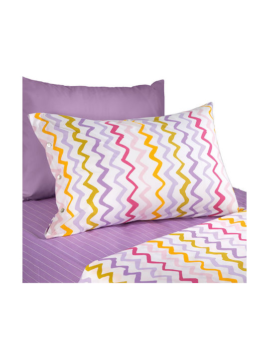 Saint Clair Σετ Σεντόνια Μονά Βαμβακερά Funny Pink 160x250cm 3τμχ