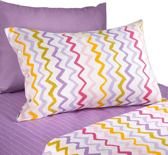Saint Clair Σετ Σεντόνια Μονά Βαμβακερά Funny Pink 160x250cm 3τμχ