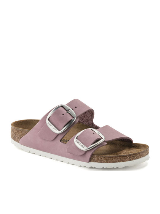 Birkenstock Arizona Big Buckle Nubuck Leather Δερμάτινα Ανατομικά Σανδάλια Orchid