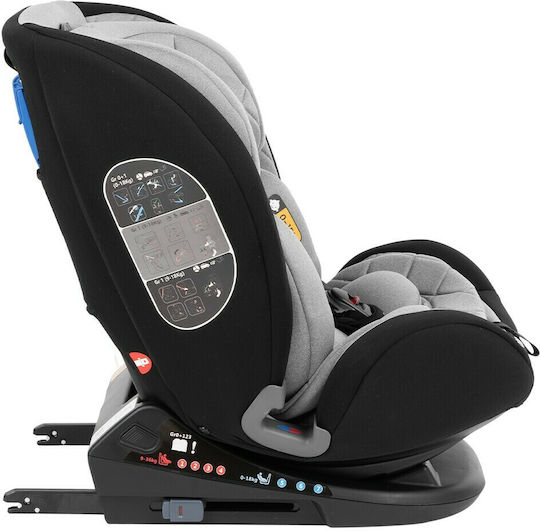 Kikka Boo Multistage Детско Столче за Кола с Isofix Светло сиво 0-36 кг