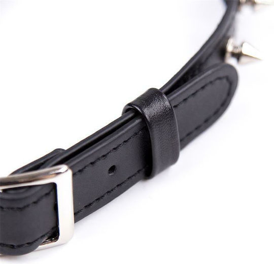 Fetish Addict Adjustable Collar with Spikes 43cm Collar Black