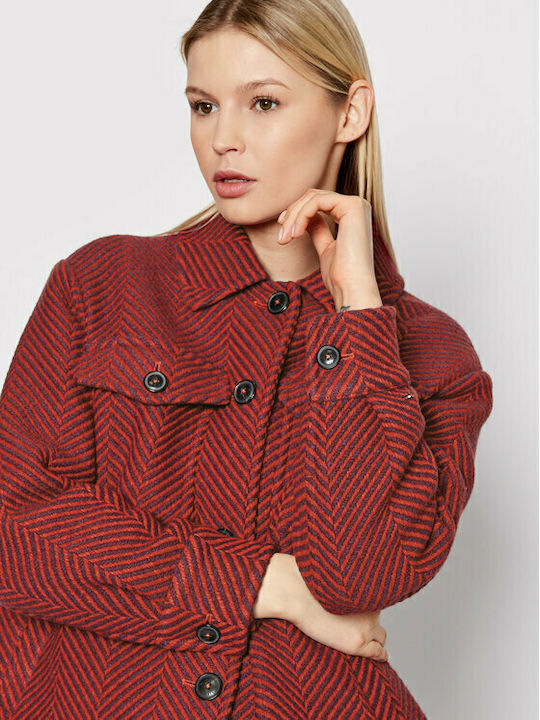 Femeie Roșu Overshirt