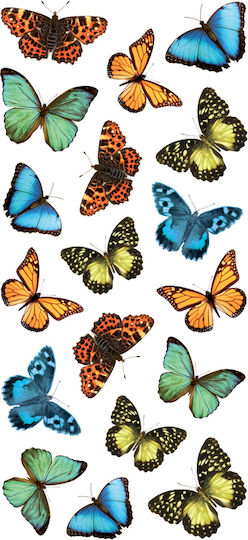 Ango Kinder Wandsticker Wand Butterflies S Colourful 36Stück