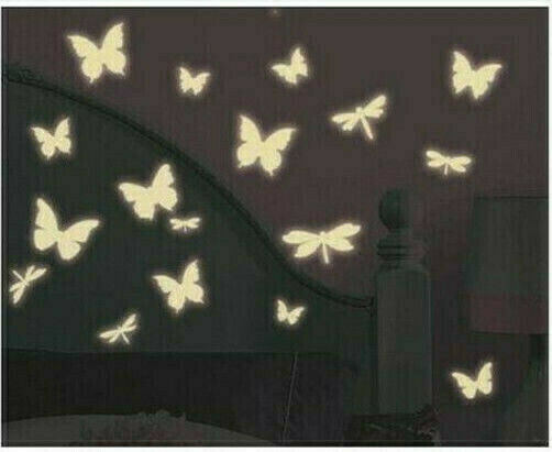 RoomMates Decor Kids Glow-in-the-Dark Wall Sticker Butterflies