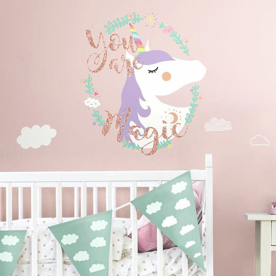 RoomMates Decor Детска стикерна за стена Стена Unicorn Magic Glitter 6бр