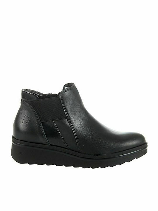 Elenross Leather Women's Ankle Boots Black