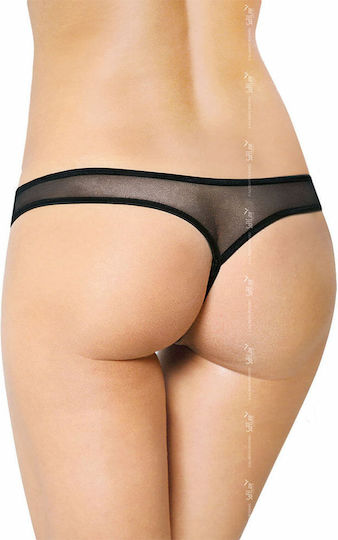 Softline Brazilian Crotchless Lace 2465 Black