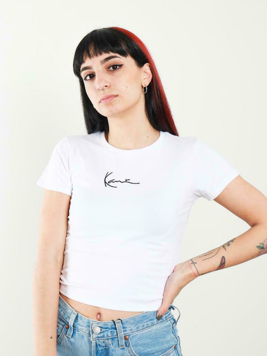 Femeie Crop Tricou Alb