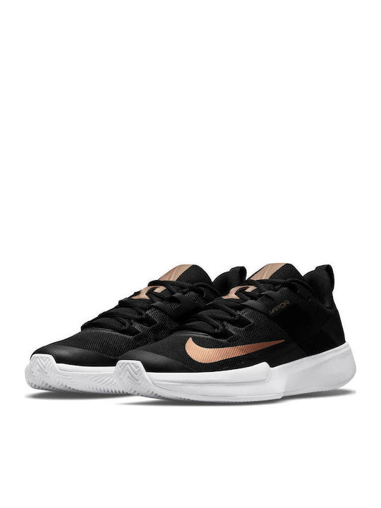 Nike Court Vapor Lite Women's Tennis Shoes for Clay Courts Black / Mtlc Red Bronze / White