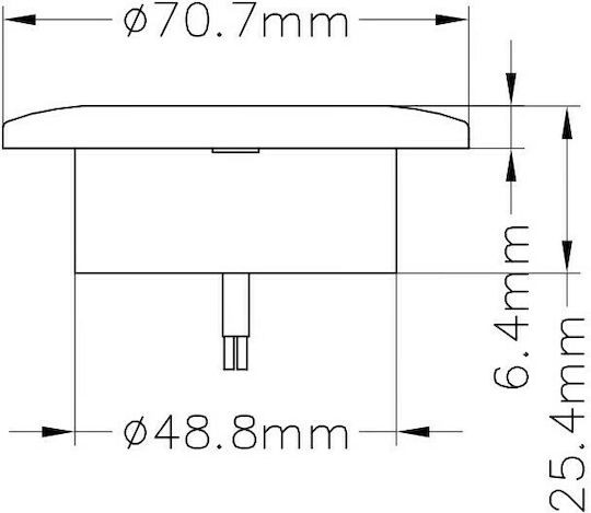 Eval Boot-Deckenleuchte Deckenleuchte Inox 70,7x25,4mm 03616-SRGBW